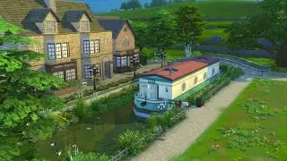 The Canal Boat Tiny Home | The Sims 4 Speed Build