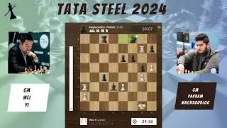 Wei Yi vs Parham Maghsoodloo - Round 4 Tata Steel Chess 2024 || King Sacrifice