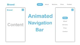 Animated Navigation bar using HTML and CSS | Responsive design