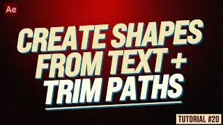 After Effects Convert Text to Shape Layers + Trim Paths | Adobe Tutorial