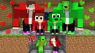 JJ and Mikey HIDE from Scary JJ Mikey Mutant Family in Minecraft Challenge by Maizen