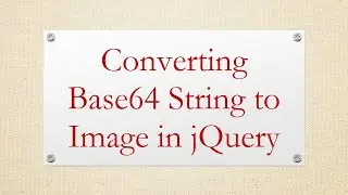 Converting Base64 String to Image in jQuery