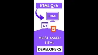 HTML Most Asked Interview Question 