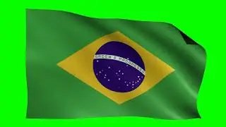 Brazil Flag #3 - 4K Green screen FREE high quality effects