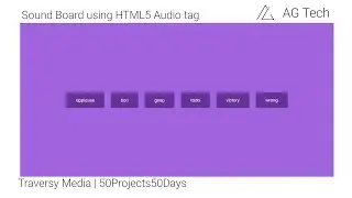 Sound Board using Audio Tag in HTML5 | Day 9 | HTML CSS JS | 