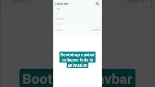 Bootstrap navbar collapse animation #2 (fade in) #bootstrap5 #navbar  #bootstrap