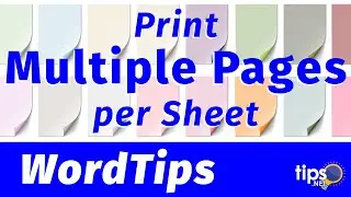 Printing Multiple Pages Per Sheet