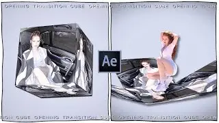 3d cube opening transition on after effects - tutorial | klqvsluv