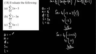 A Level Maths - Edexcel - AQA - Pure Sequences and Series 7 -  Sigma Notation Arithmetic Series