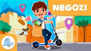 I NEGOZI per bambini - Shopping in città - Vocabolario per bambini