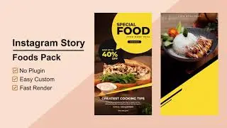 Foods Instagram Stories V04 | Adobe After Effects template Free download project