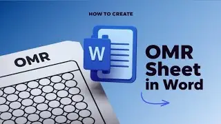 OMR Answer Sheet Design| OMR Sheet Kaise Banaye MS Word|OMR Sheet Design In Word 2007