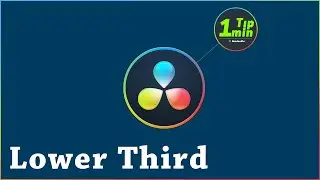 How to add LOWER THIRD in DAVINCI RESOLVE - Quick Tip