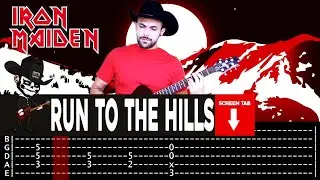 【IRON MAIDEN】[ Run To The Hills ] cover by Masuka | LESSON | GUITAR TAB