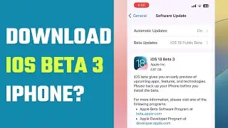 How to download iOS beta 3 iPhone?