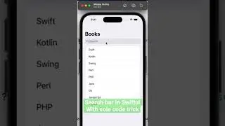 Trick to make search bar appear in swiftui #ikh4ever #shorts #swiftui #ios #flutter