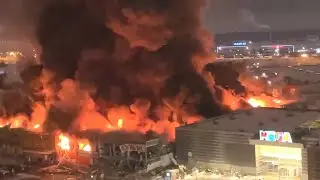 Fire in Mega Khimki shopping center near Moscow