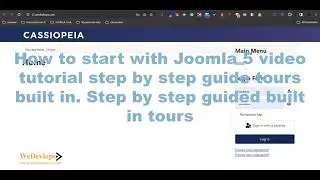 How to start with Joomla 5 video tutorial step by step guide tours built in