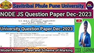 NODE JS University Question Paper Dec-2023 |NODE JS Que Paper |NODE JS   |Code Leaning