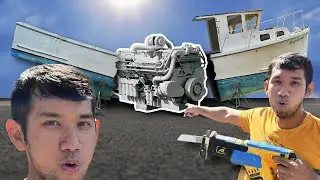 Ripping out an old diesel engine - Krusty Boat build pt2