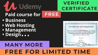 Free udemy course and certificate | udemy coupons | Free Online Courses #udemy