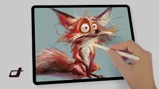 Painting a Scruffy Fox in Procreate | iPad Digital Art