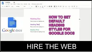 HOW TO SET DEFAULT HEADING STYLES FOR GOOGLE DOCS