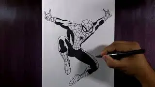 Spider man drawing with pencil | Best spider man drawing ever