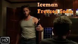 X2: X Men United - Iceman freezes up Wolverine's soda (Funny Scene) [1080p] [English]