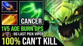 MOST CANCER 7.36 MID 1v5 Spell Lifesteal Unlimited Radiance AOE Burning Max HP Regen Viper Dota 2