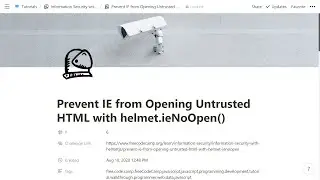 06 - Prevent IE from Opening Untrusted HTML with helmet.ieNoOpen() - freeCodeCamp