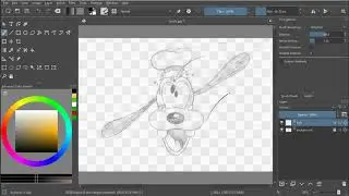 Inking a Pencil Sketch in Krita