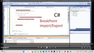 Debug in C# using breakpoint .Import and Export breakpoint in C#. Conditional debug & add log trace