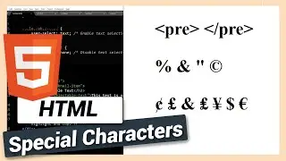 Add Special or Reserved Characters | HTML and CSS Tutorial