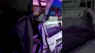 car crushed between two buses : Ahmedabad