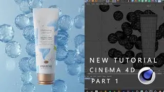 Cinema 4D tutorial "Pantene Nutrient Blends " WorkFlow Part_01 " فيديو تعليمي باستعمال