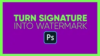 turn signature into watermark in Photoshop | Photoshop brushes #shorts