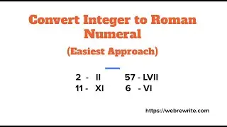 Convert Integer to Roman Numeral | Integer to Roman LeetCode | Programming Tutorials