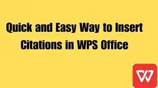 How to insert citation in wps office -EASY STEPS