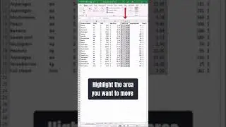 Shortcut Move Columns and Rows in Excel Effortlessly #shorts