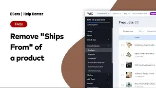 FAQs - Remove Ships From of a product - Wix - DSers