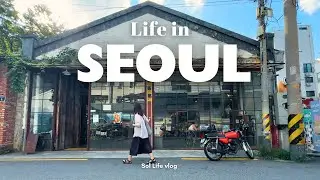 Life in Seoul | cozy rainy days, aesthetic cafes, Vinyl LP bar, easy home cooking & baking