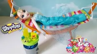 Elsa Hamak keyfi yapıyor Paket açma Shopkins, Barbie, Elsa