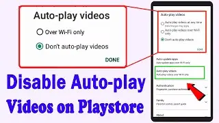 How to turn off Auto Play videos on Play Store  ||  Google play store auto play videos Disable