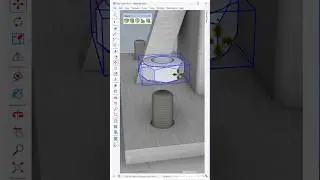 SketchUp tip ✨Precision in every detail! 🏗️🔩 A 3D-modeled bolt and washer assembly in SketchUp