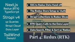 Next.js Redux (RTK) Strapi v4 Cloud Typescript Tailwind - Data Model & Data Layer - SSG ISR  Part 4