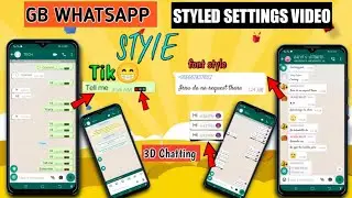 Gb Whtsapp All Styled Sattings Tips | Gb whtsapp Update 2021 Gb whtsapp futures  Trick vpttech Tamil