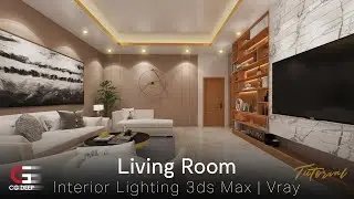 Living Room Interior Lighting In Vray Next 3ds Max 2018 | Dome Light Vray Ies | Render Setting