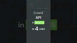 How to create simple APIs in Node JS ? #shorts #nodejs