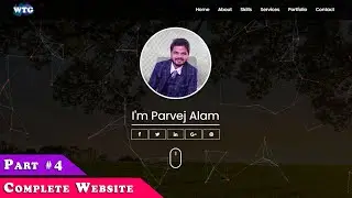 #4 Personal Portfolio Complete Website using only Html Css Javascript | Web Tutorial Guru